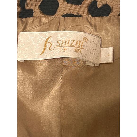 Leopard 80’s Style SHIZHI Fitted Blazer, SZ Large, - Picture 8 of 8